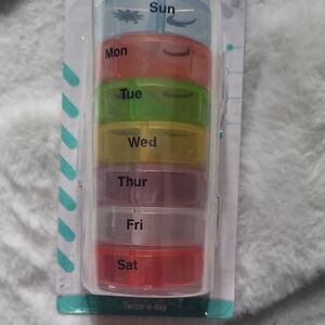 Weekly Pill Organizer with Rainbow Colors